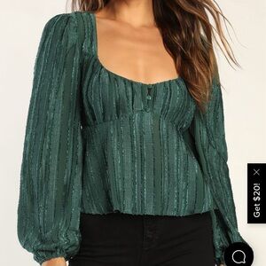Brand new with tags lulu green blouse